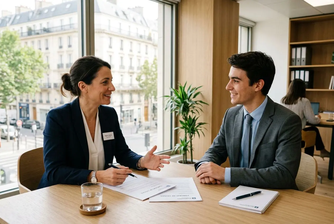 Signature d'un CDI intérimaire en agence d'intérim