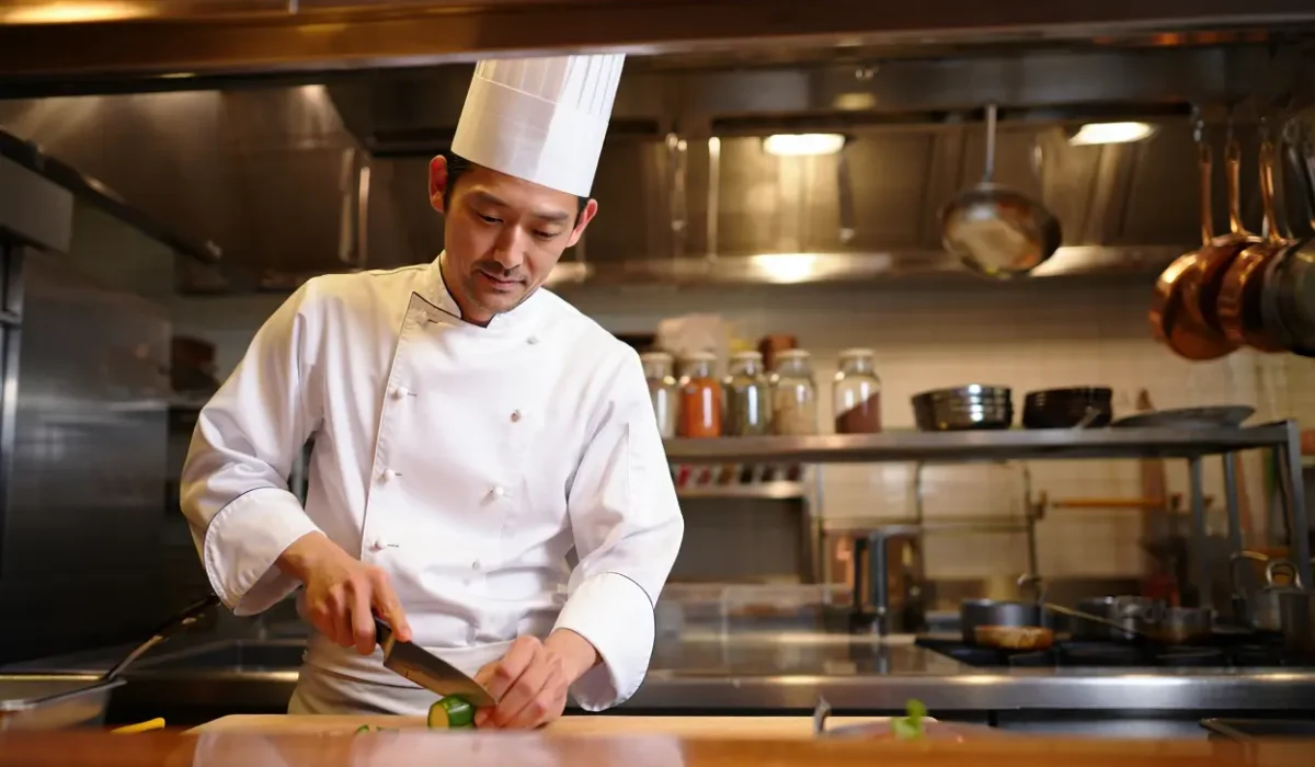 Chef cuisinier en action