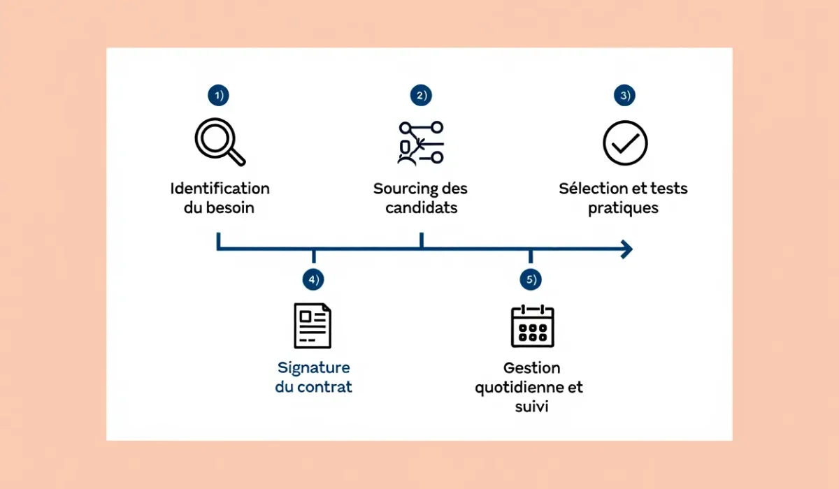 Processus d'intérim hôtellerie en 5 étapes
