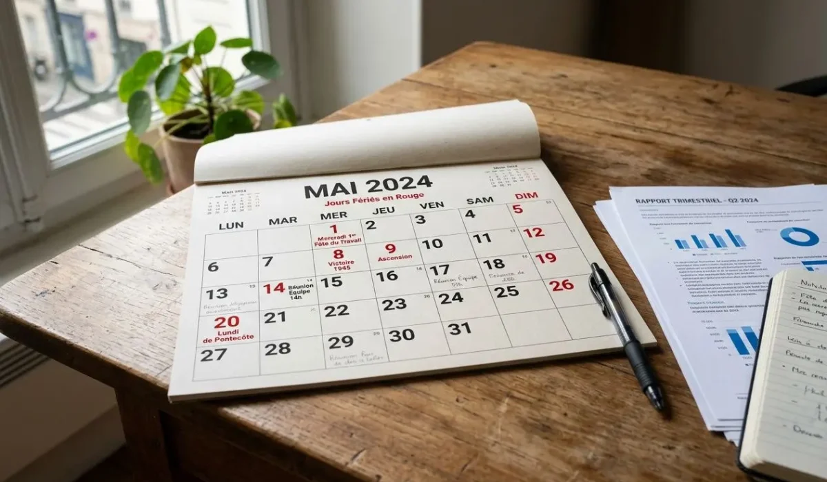 Calendrier avec jours fériés