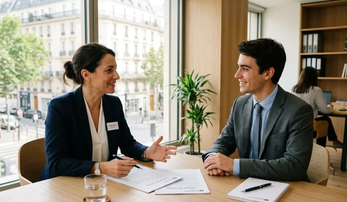 Signature d'un CDI intérimaire en agence d'intérim